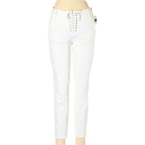 NWT Gap Lace Up High Rise White Denim